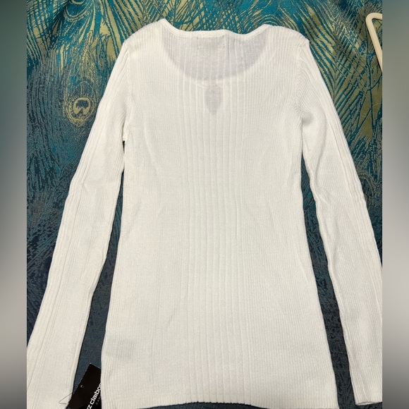 NWT Liz Claiborne Career White Sweater Knit Size Small - Picture 2 of 4